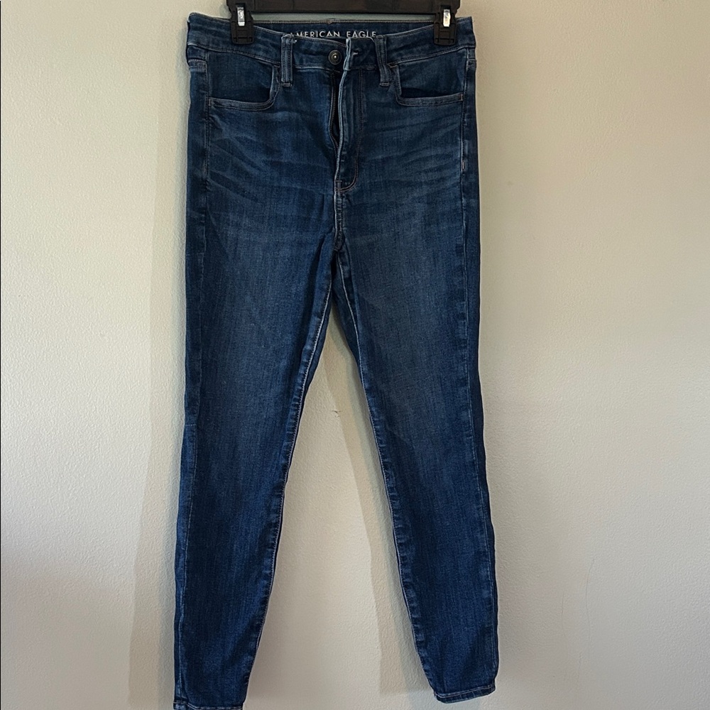 American Eagle Outfitters Women's Dark Blue Skinny Jeans